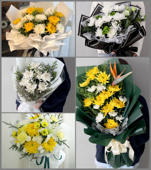山东莱芜莱城区鹏泉街道墨埠村白事花束代送